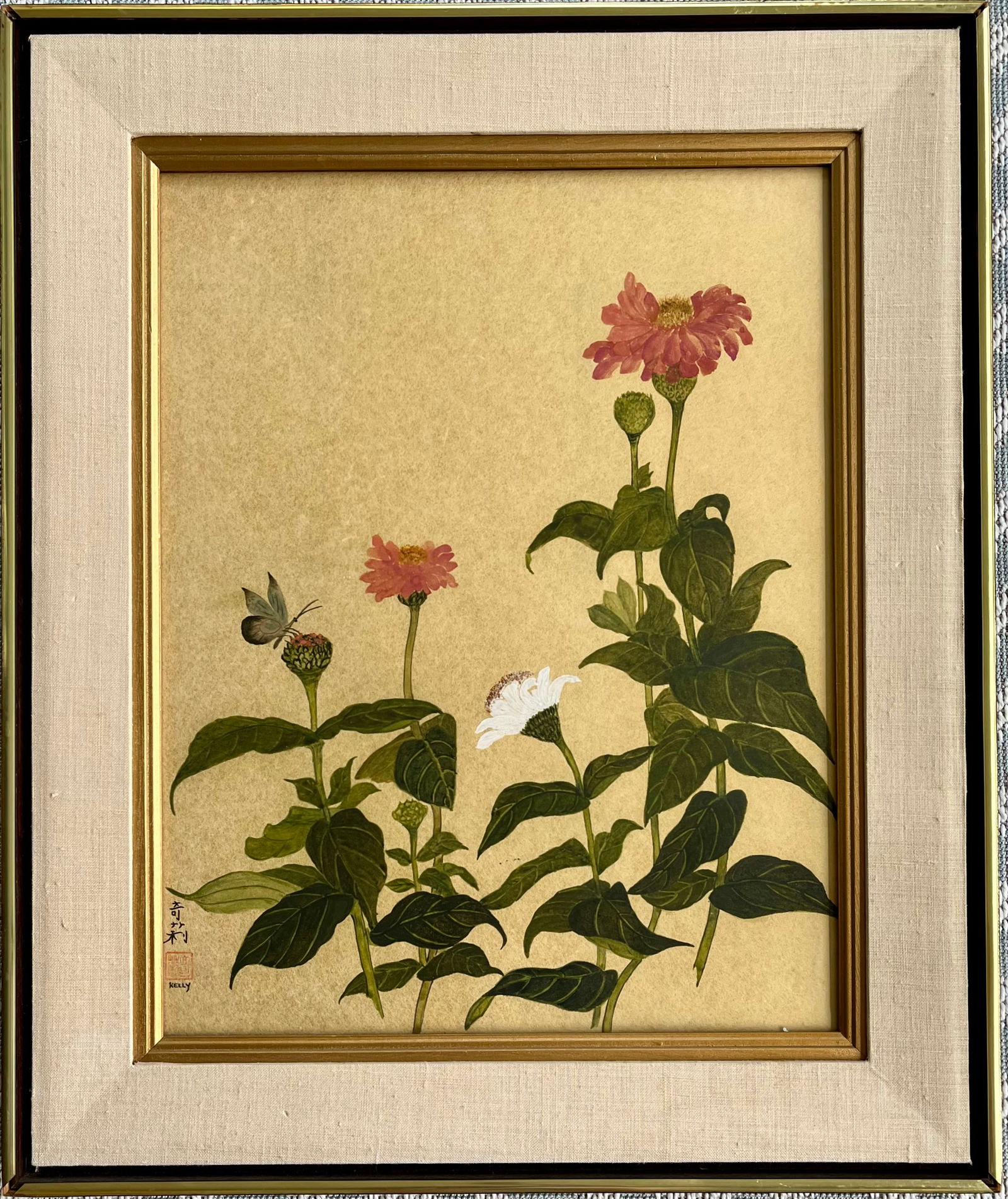 MID-CENTURY ORIGINAL CHINESE WATERCOLOR JO KELLY (1 of 8)