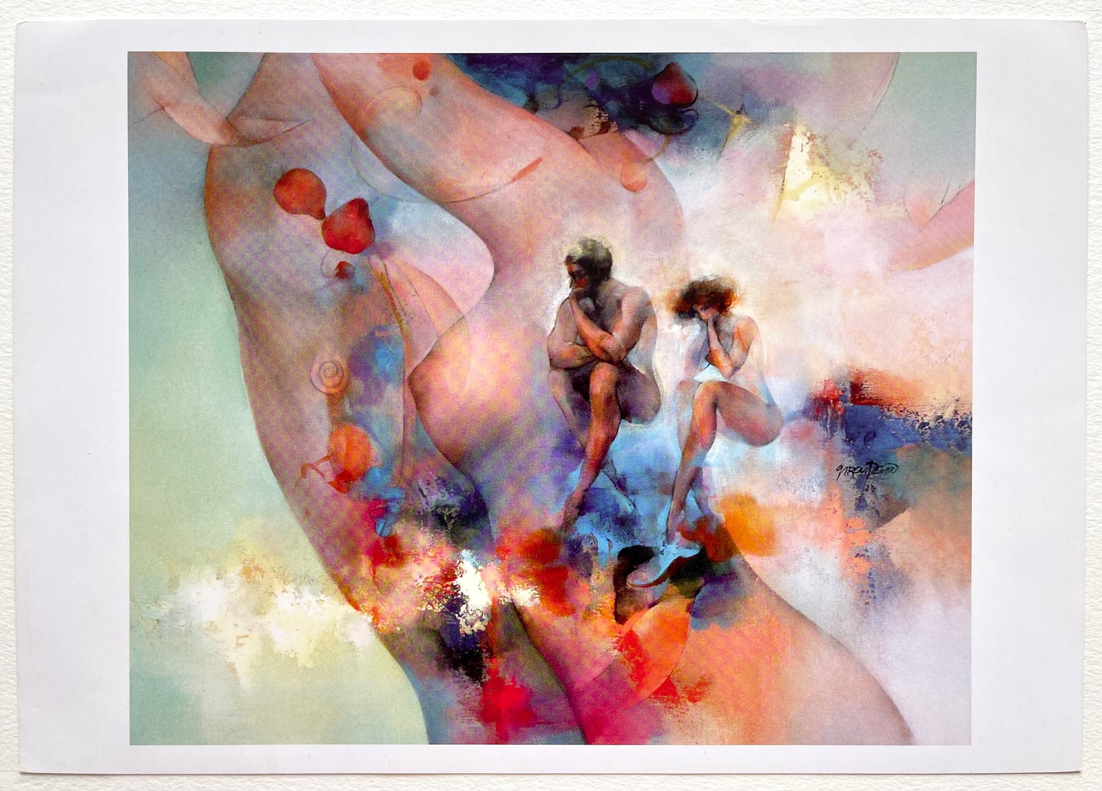 CUBAN PAINTER ERNESTO GARCIA PENA LITHOGRAPH: ERNESTO GARCIA PENA LITHOGRAPH on Thick Paper - SIZE: 13.5 X 9.5inches