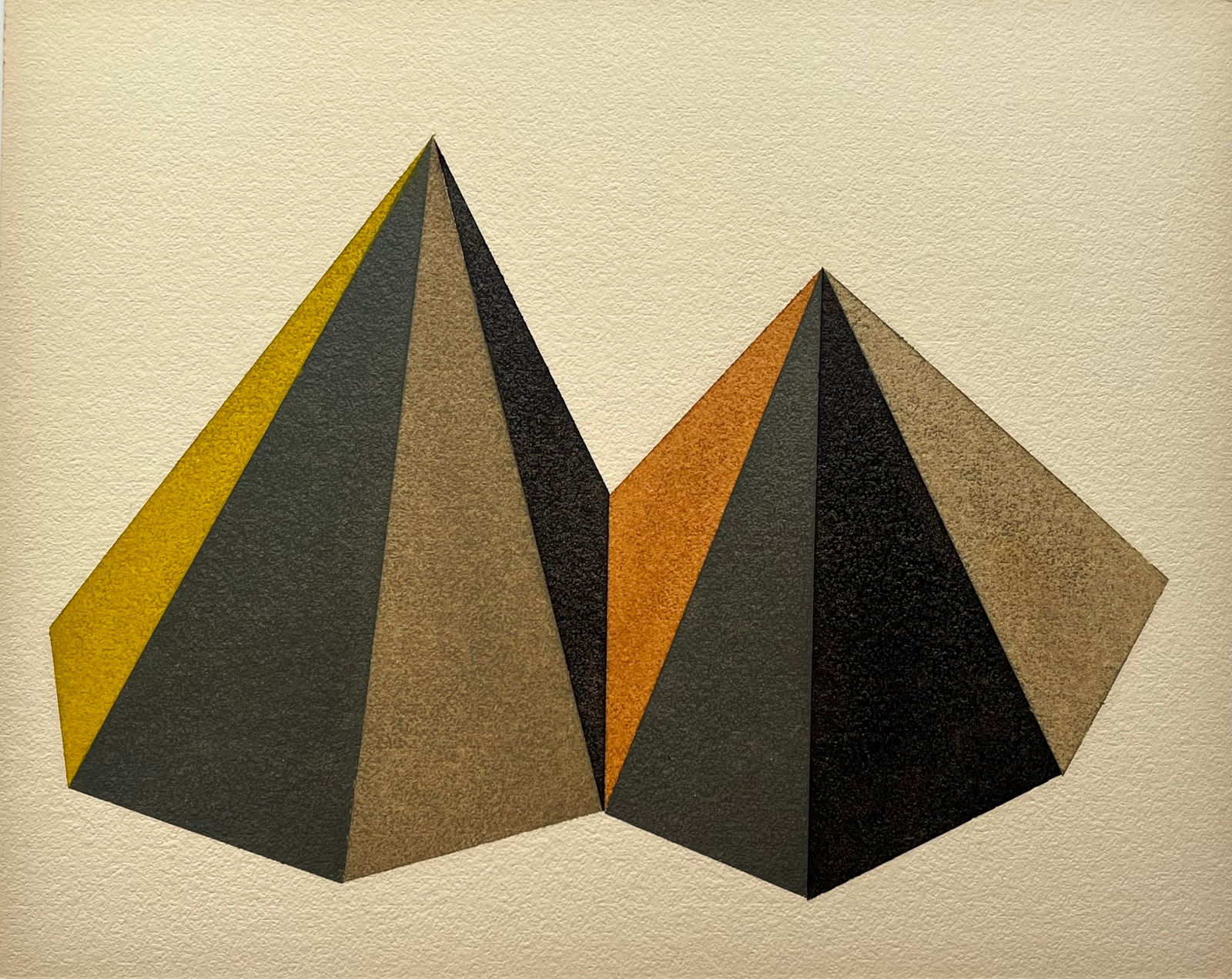 VINTAGE GEOMETRIC PAINTING (1 of 4)