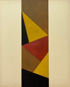 VINTAGE HARD EDGE GEOMETRIC PAINTING