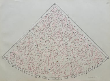 VINTAGE INK ON CELESTIAL MAP DRAWING