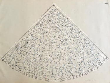 VINTAGE INK ON CELESTIAL MAP DRAWING