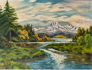 ORIGINAL OIL ON CANVAS VINTAGE PAINTING