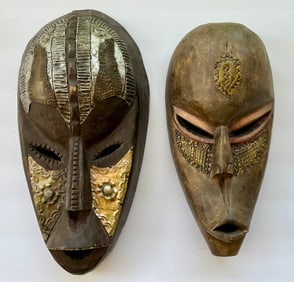 A PAIR OF AFRICAN MASKS