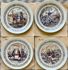 SET OF 5 LIMOGES LAFAYETTE LEGACY COLLECTION PORCELAIN PLATES