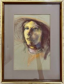 ANTIQUE PASTEL DRAWING WILLIAM SALTER