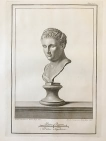18th C ROMAN BUST ENGRAVING GIOVANNI CASANOVA