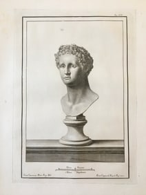 18th C ROMAN BUST ENGRAVING GIOVANNI CASANOVA