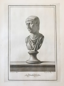 18th C ROMAN BUST ENGRAVING GIOVANNI CASANOVA