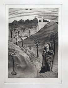 ETCHING AFTER OLD ITALIAN MASTER SASSETTA SAINT ANTHONY