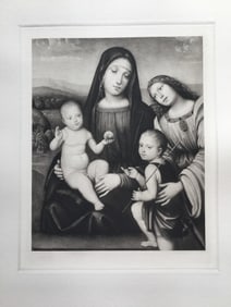 ETCHING AFTER FRANCESCO FRANCIA MADONNA AND CHILD