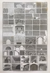 RARE ANTIQUE ARCHITECTURAL ENGRAVING