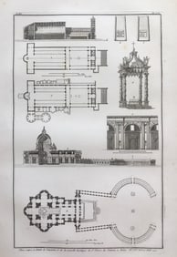 ARCHITECTURAL ENGRAVING ROME VATICAN BASILICA