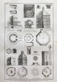 LARGE ARCHITECTURAL COPPER ENGRAVING
