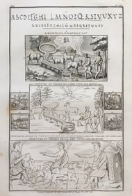 ANCIENT RELIGIOUS MANUSCRIPT ENGRAVING FRANCE CA 1800