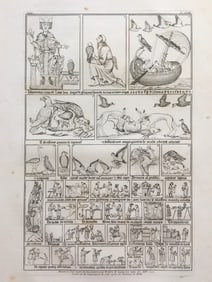 ANCIENT RELIGIOUS MANUSCRIPT ENGRAVING FRANCE CA 1800