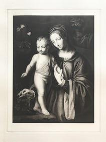 ETCHING AFTER GIOVANNI BARONZIO DA RIMINI MADONNA CHILD