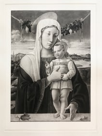 ETCHING AFTER GIOVANNI BELLINI MADONNA AND CHILD