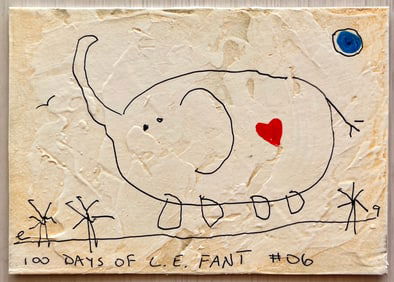 MINIATURE NAIVE ART BRUT PAINTING