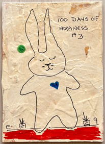 MINIATURE NAIVE ART BRUT PAINTING