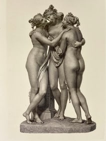 ANTIQUE PRINT AFTER ANTONIO CANOVA THE GRACES