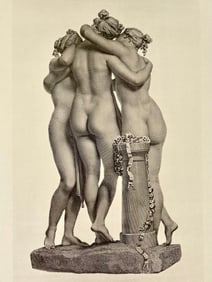 ANTIQUE PRINT AFTER ANTONIO CANOVA THE GRACES