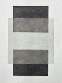 MINIMALIST OIL ON PAPER PAINTING
