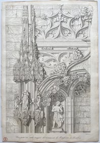 ANTIQUE ITALIAN BAROQUE ARCHITECTURAL ENGRAVING