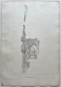 ANTIQUE ITALIAN BAROQUE ARCHITECTURAL ENGRAVING