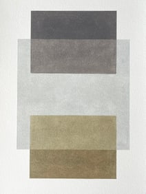 MINIMALIST OIL ON PAPER PAINTING