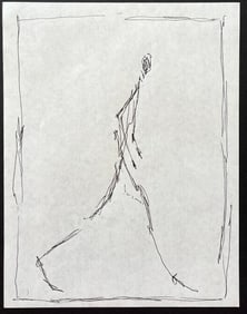 MIDCENTURY INK ON PAPER DRAWING