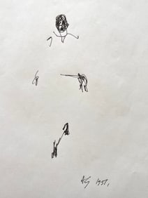 SET OF 2 INK ON PAPER DRAWING