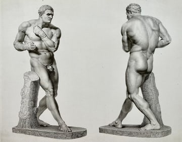 ANTIQUE PRINT AFTER ANTONIO CANOVA DAMOXENUS