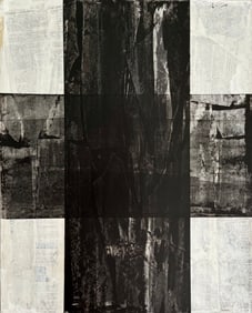 MODERN MIXED MEDIA ON CARDBOARD