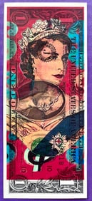 POP ART GRAFFITI ART DOLLAR BILL THE QUEEN