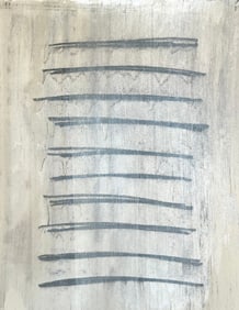 MINIMALIST MIXED MEDIA ON PAPER PAINTING