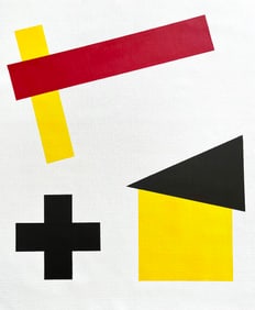 SUPREMATIST  GEOMETRIC COMPOSITION ACRYLIC ON CANVAS