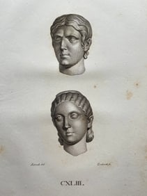 ANTIQUE NEOCLASSICAL ENGRAVING GREEK ROMAN STATUE