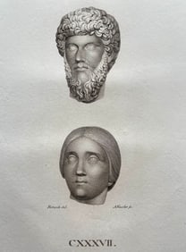 ANTIQUE NEOCLASSICAL ENGRAVING GREEK ROMAN STATUE