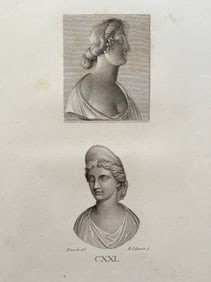 ANTIQUE NEOCLASSICAL ENGRAVING GREEK ROMAN STATUES