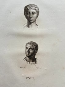 ANTIQUE NEOCLASSICAL ENGRAVING ROMAN SCULPTURE