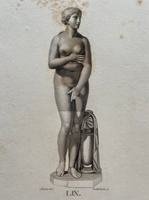 ANTIQUE NEOCLASSICAL ENGRAVING ROMAN SCULPTURE
