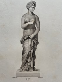 ANTIQUE NEOCLASSICAL ENGRAVING ROMAN SCULPTURE