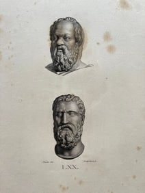 ANTIQUE NEOCLASSICAL ENGRAVING ROMAN SCULPTURE