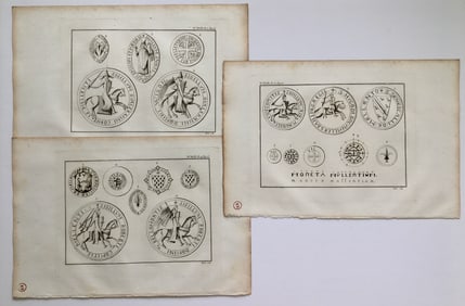 RARE MOYEN AGE COINS ENGRAVINGS