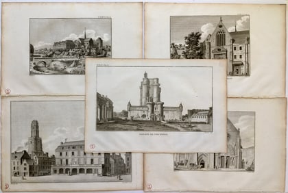 FRENCH ARCHITECTURAL ENGRAVINGS CA 1790