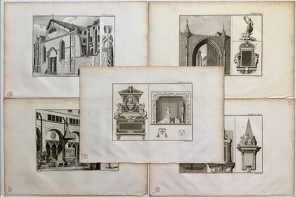 FRENCH ARCHITECTURAL ENGRAVINGS CA 1790