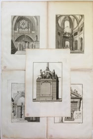 FRENCH ARCHITECTURAL ENGRAVINGS CA 1790