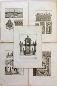 FRENCH ARCHITECTURAL ENGRAVINGS CA 1790