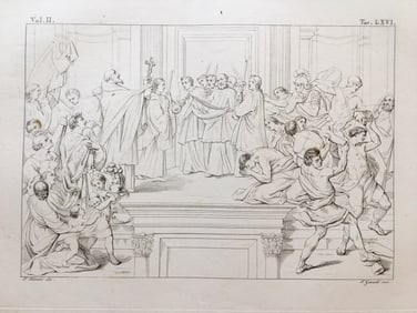 ITALIAN RELIGIOUS ARCHITECTURAL ENGRAVING